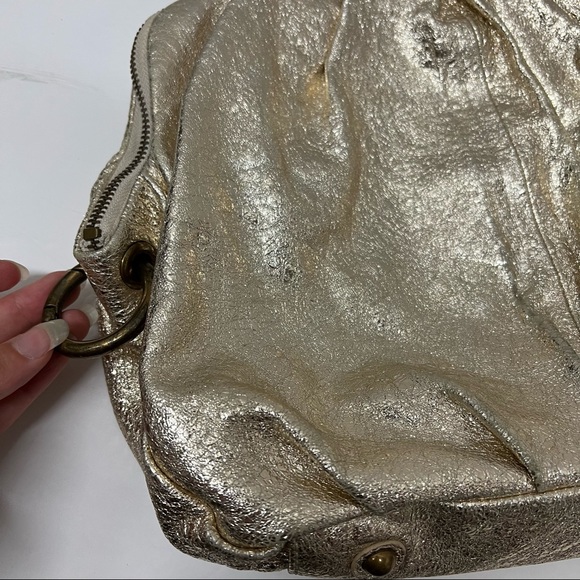 J. Crew Gold Leather Handbag - Picture 2 of 8